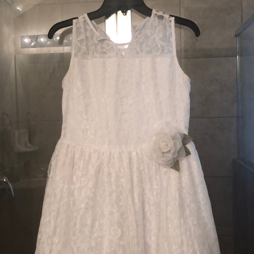 Kids White Dress